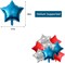 Blue, Red & White Star Mylar Balloons – 18” Patriotic 4th of July Balloons, 25 PCS – USA Independence Day Decorations for Birthday, Wedding, Baby Shower & Party